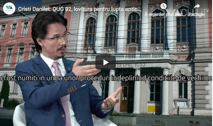 juge Cristi Danileţ magistrats roumains manifestations lois de la justice Roumanie