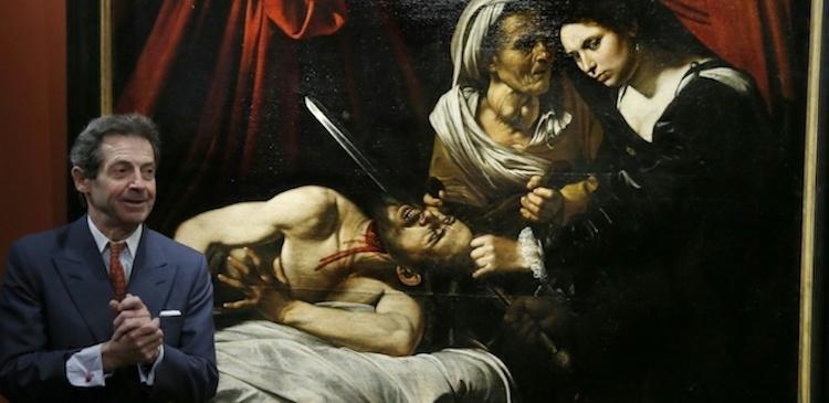 tableau renaissance découvert attribué au peintre italien Caravage présenté à Londres galerie Colnaghi