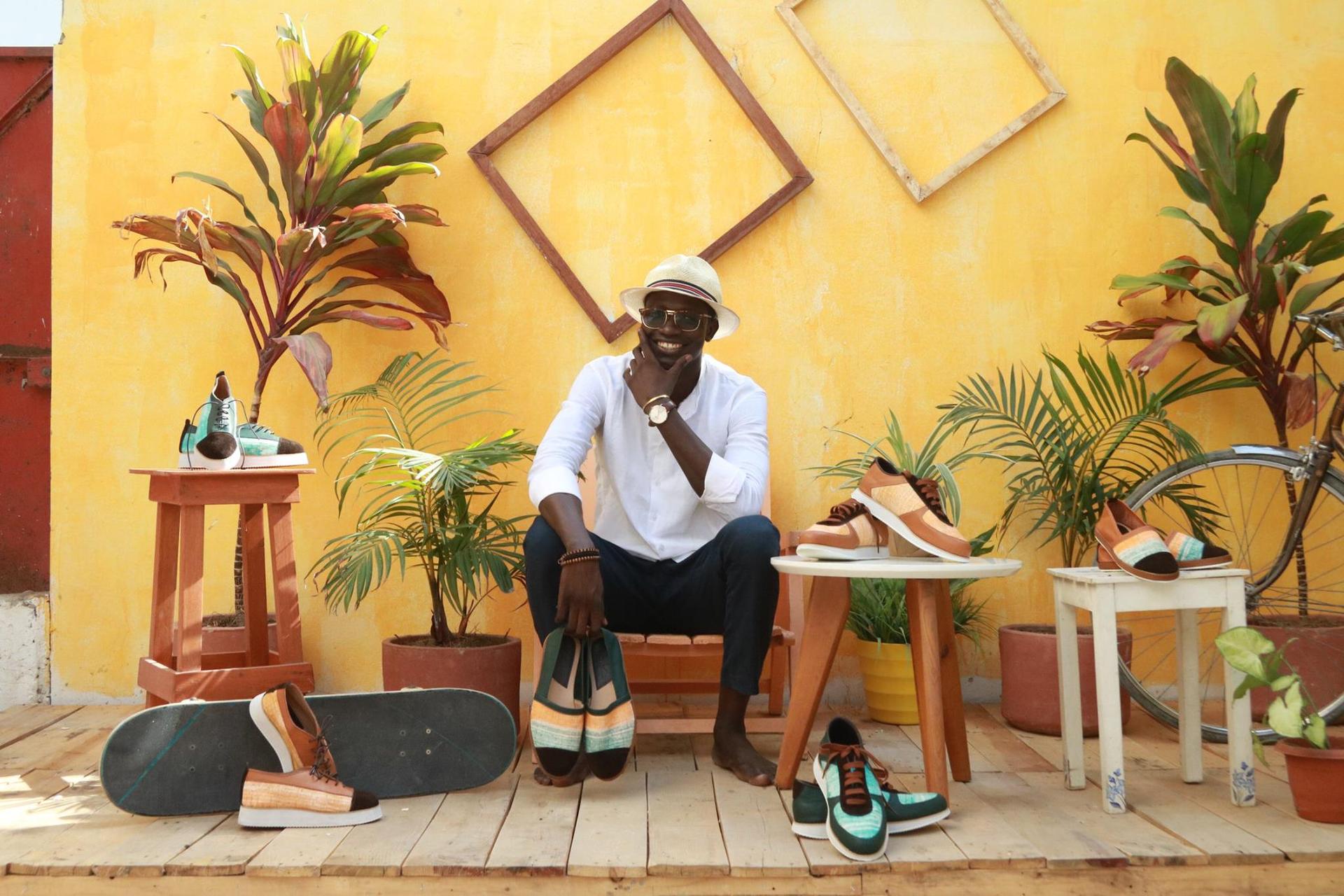 milcos nio far sénégal dakar vêtements lin bogolan chaussures sneakers