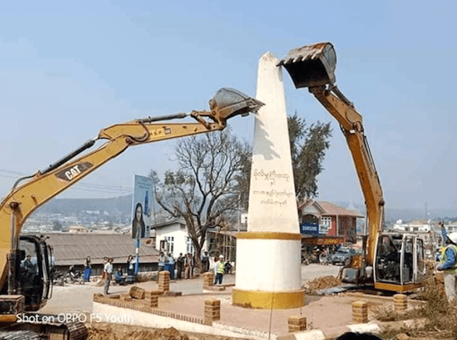 Polémique sur la destruction du mémorial Ba Htoo à Aung Ban