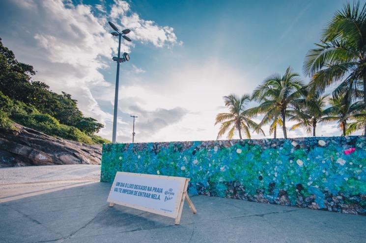 corona - parley for ocean -ipanema- mur déchets-