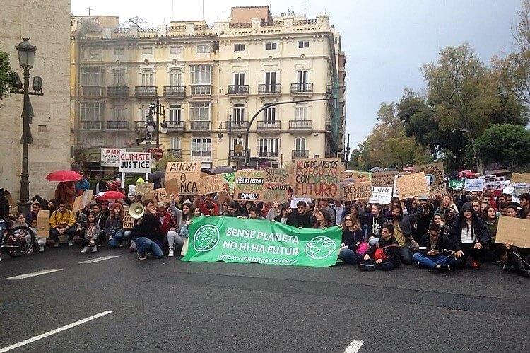 Manifestation Fridays for Future a Valencia Valence en Espagne