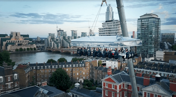 Londres restaurant suspendu grue London in the Sky