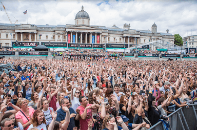 Trafalgar Square Londres comédies musicales spectacles plein air gratuit West End Live 2019