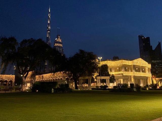 Dubai-EAU-palais-illuminé-en-honneur-du-mariage-des-fils-du-Cheikh-Mohammad