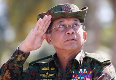 Le général Min Aung Hlaing, chef d'etat major de la Birmanie