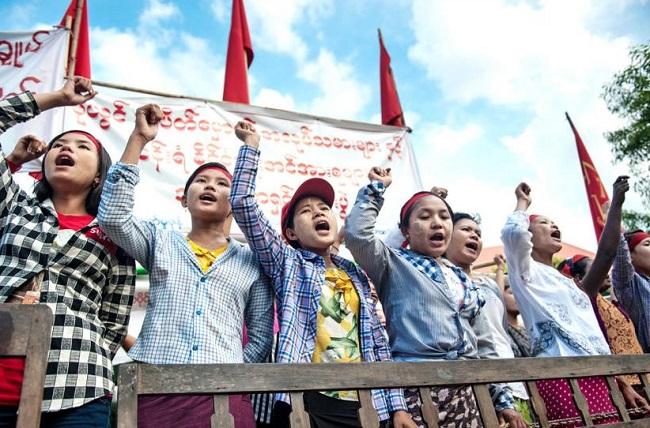 Greve vetement Pathein en Birmanie