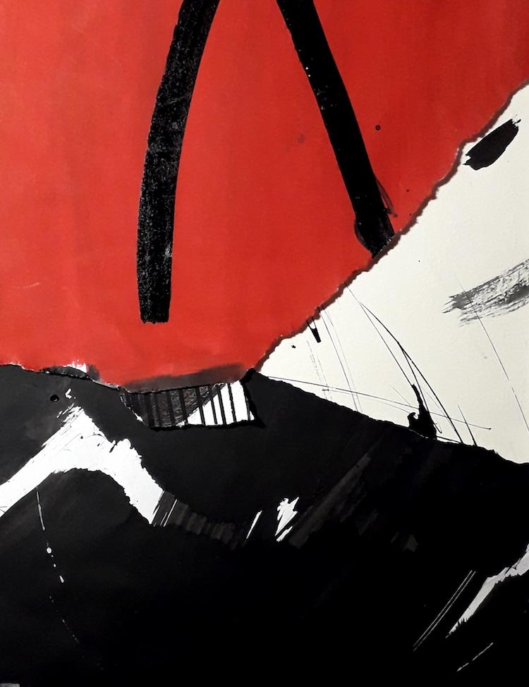 Laurent KOLLER - Kollage 1901- technique mixte - 50x40 cm