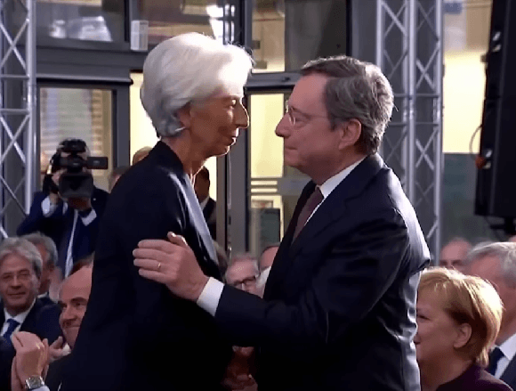 Passation pouvoir BCE Draghi Lagarde