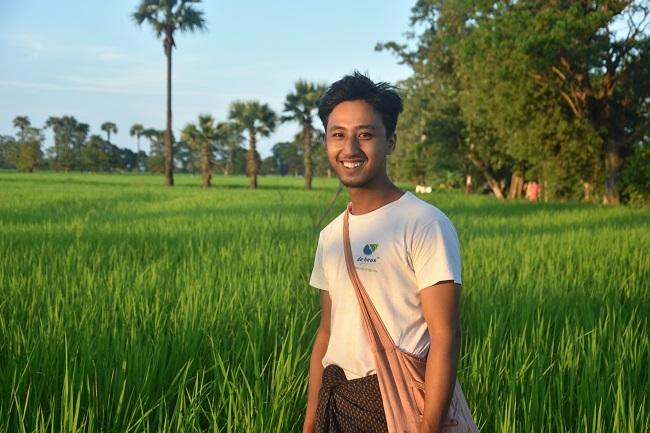 zin myo lwin agriculteur biologique en BIrmanie, forme par Diakona