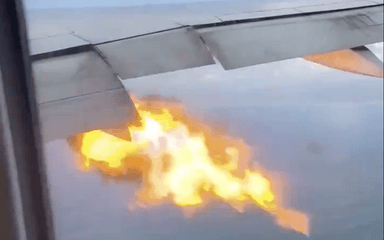 feu réacteur avion Manille Los Angeles