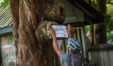 ne coupez pas - protestations etudiantes en Birmanie