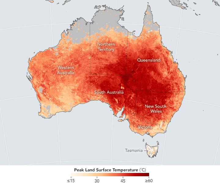 record chaleur temperature australie