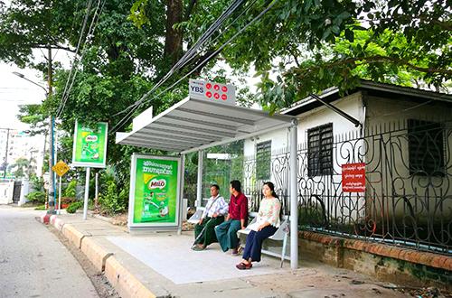 Environ 150 abribus déjà installés dans Yangon en Birmanie