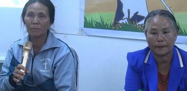 Les mères de Ahr Byar Han et Al Lwi Sei en Birmanie