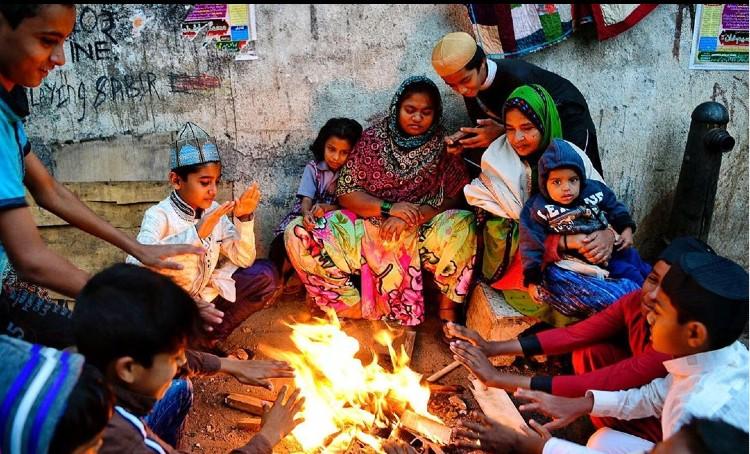 Froid climat Inde janvier