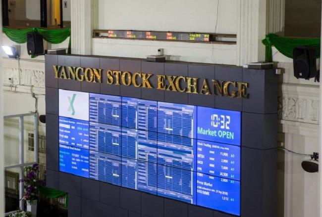 la bourse de Yangon en Birmanie
