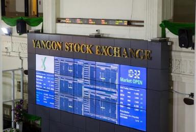 la bourse de Yangon en Birmanie