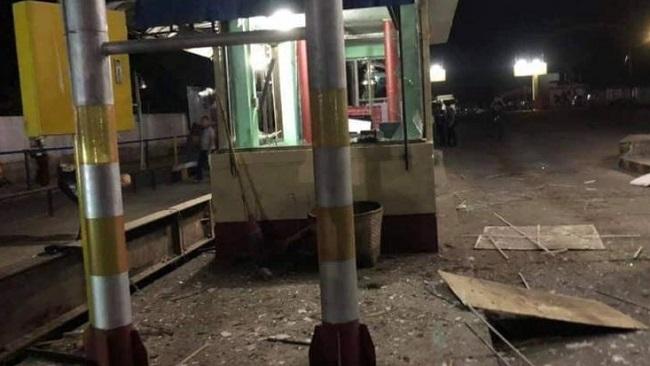 Le poste-frontière de Muse après l'attentat à la bombe en Birmanie