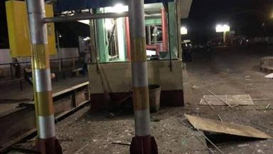 Le poste-frontière de Muse après l'attentat à la bombe en Birmanie