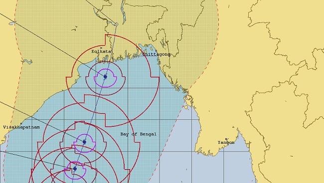 Le trajet de la tempête tropicale Amphan