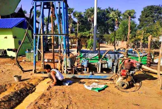 Mise en place d'un puit en Birmanie