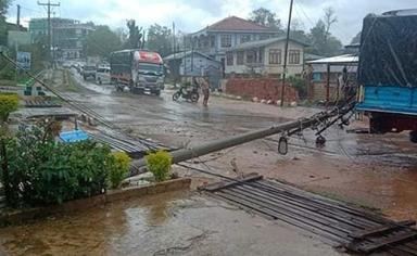 Num Sang après la tempête en Birmanie