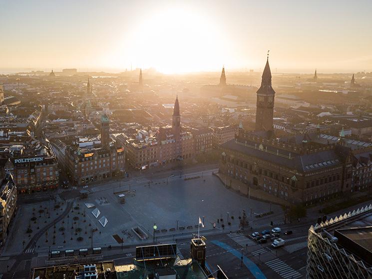 Oliver Förstner Rådhuspladsen place mairie photo Copenhague vue ciel