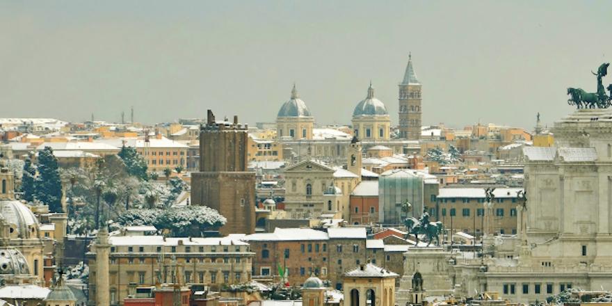 Rome enneigé