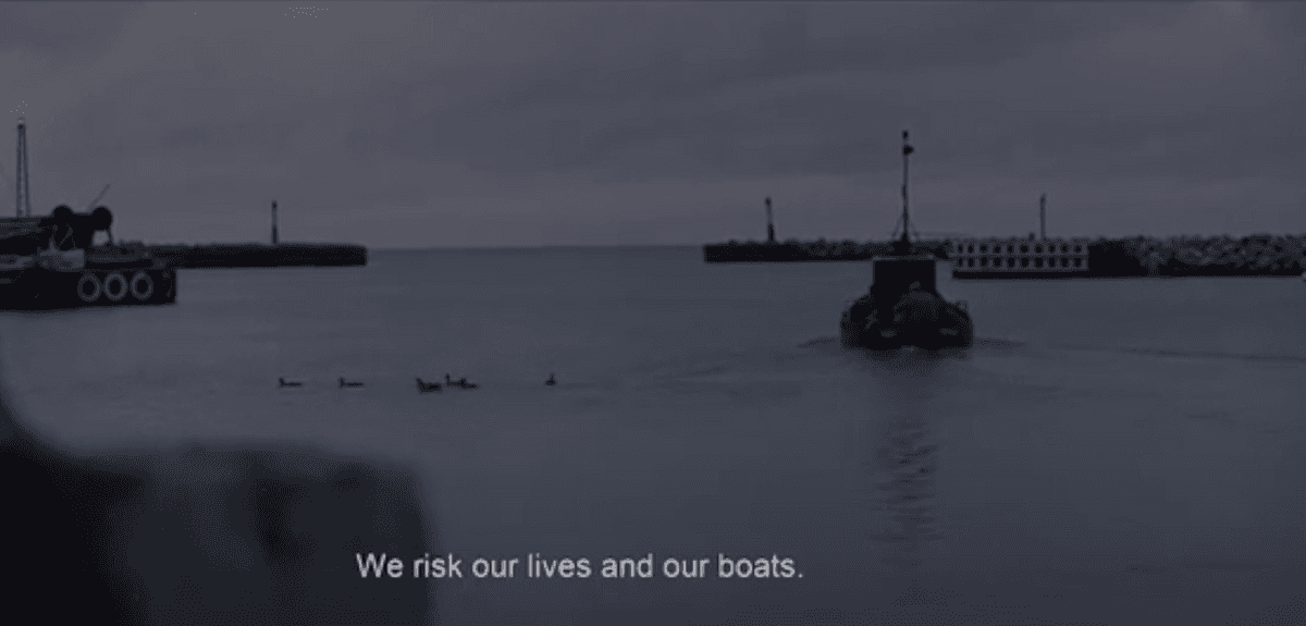 Capture écran film Across the waters fuite juifs danois Suède