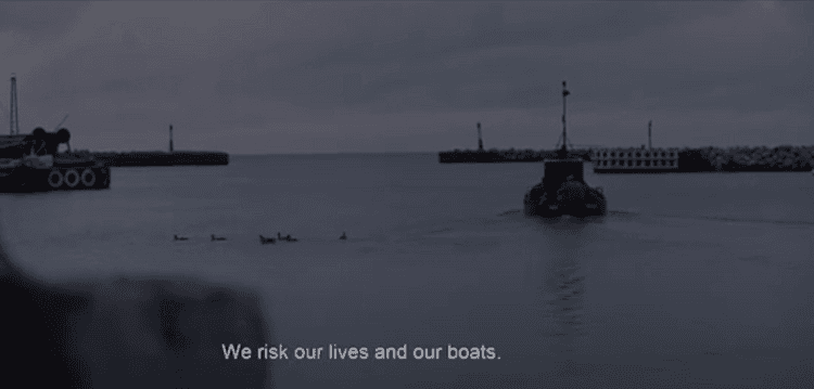 Capture écran film Across the waters fuite juifs danois Suède