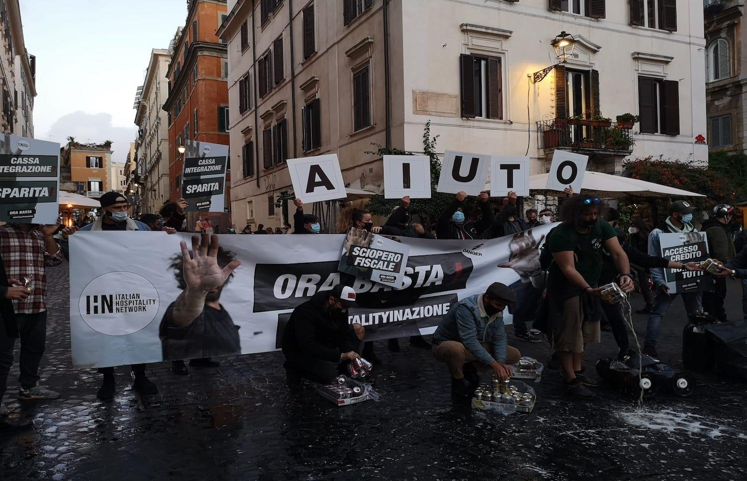 flash mob restauration Rome