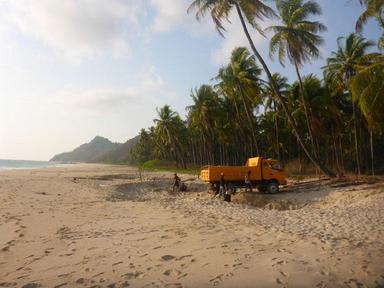 Sable traffic vente commerce ngapali Birmanie