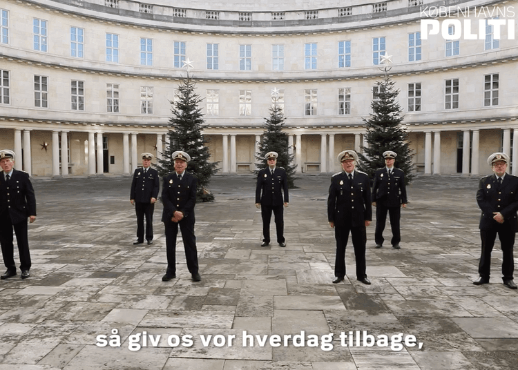 choeur police danoise corona covid chanson