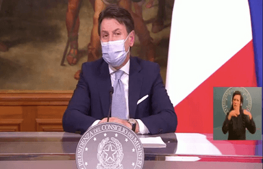 Conte allocution nouveau décret Rome