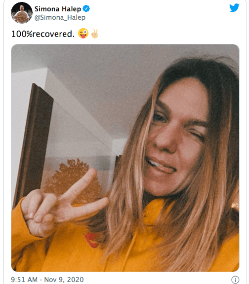 simona halep guérie covid-19
