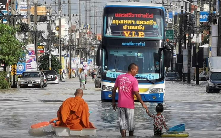 Inondations dans le sud de la Thailande