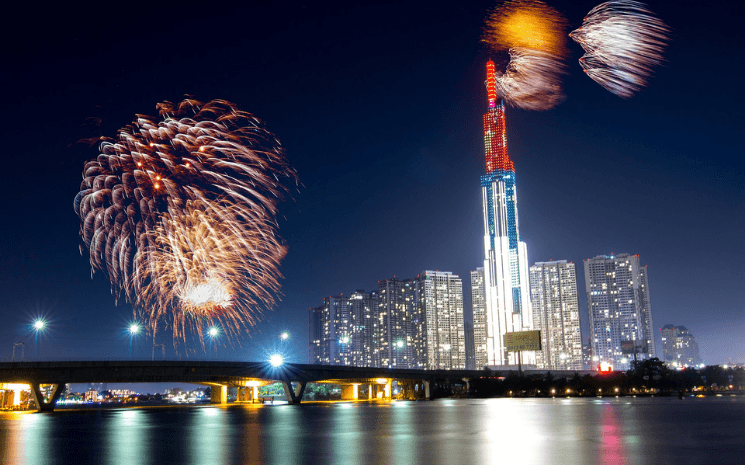 feux d'artifice nouvel an vietnam