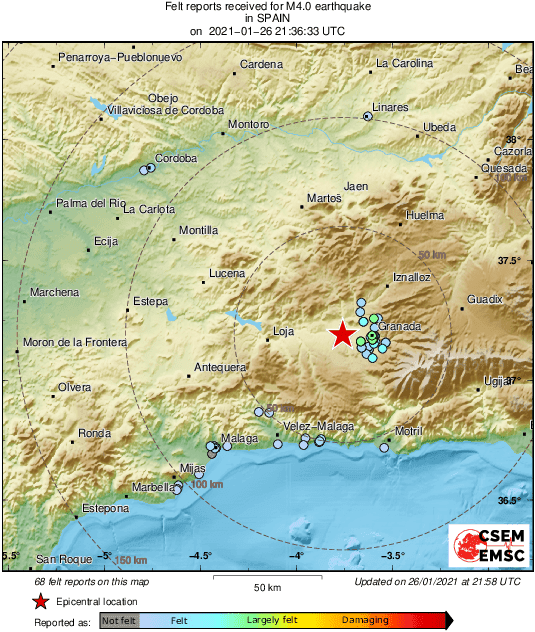 Terremotos Granada IGN