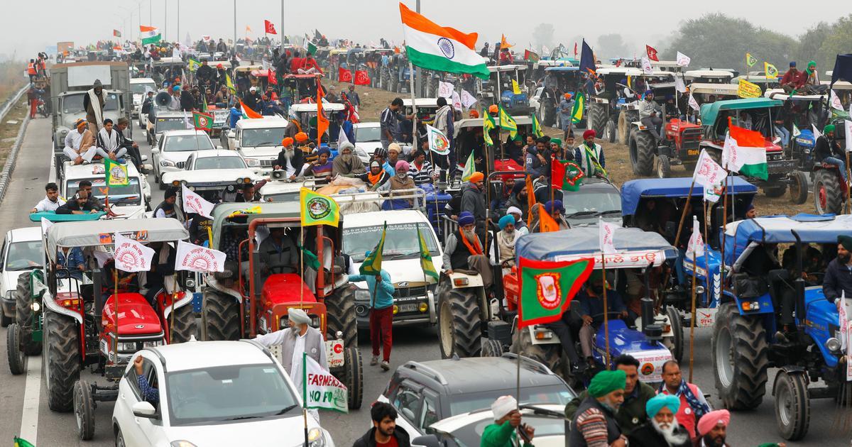 manifestations india inde farmers agriculteurs - 7 janvier