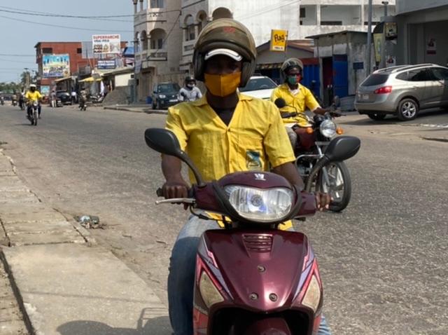 Se déplacer en taxi moto Cotonou Bénin