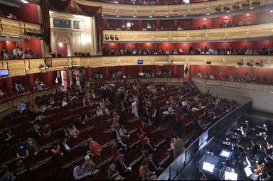 Public au Teatro Real, l'opéra de Madrid