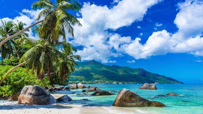 Un plage aux Seychelles