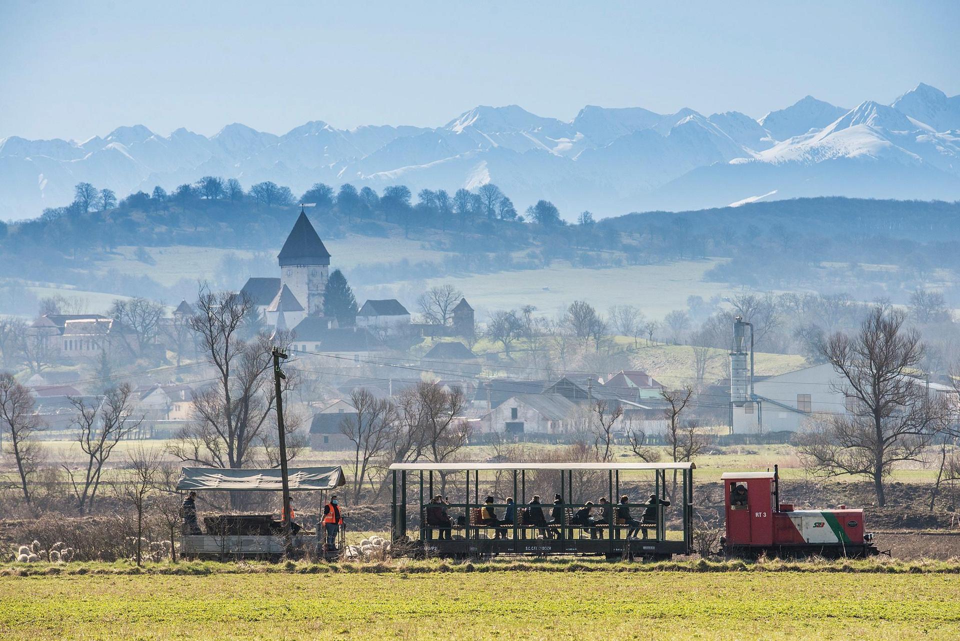 Un tronçon de chemin de fer en Roumanie
