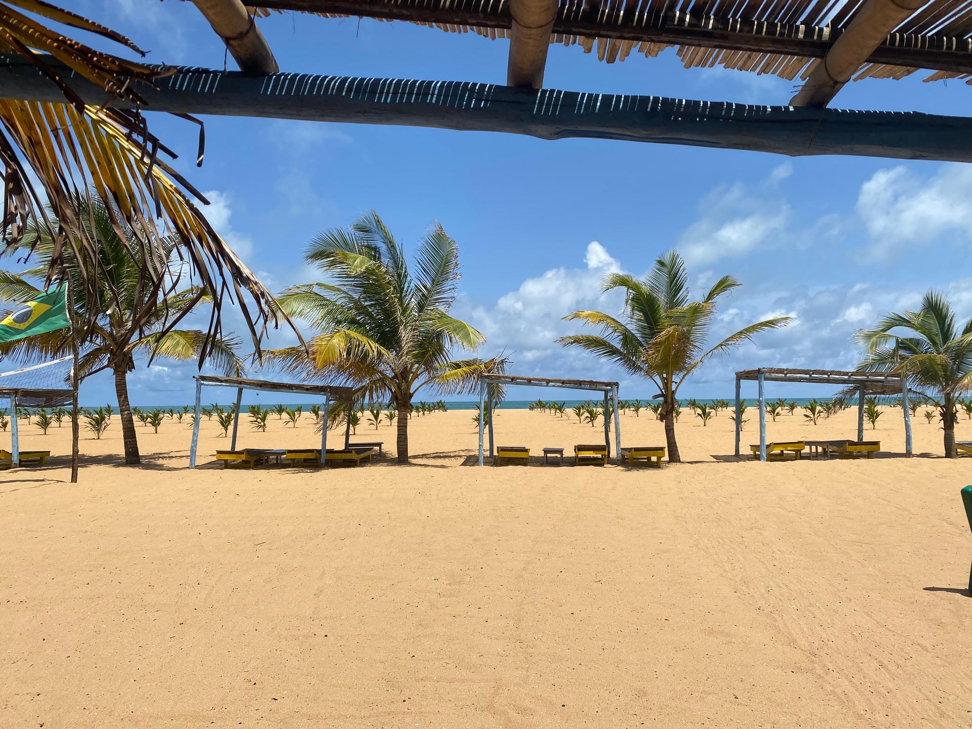 Vue de la plage de la cabane du pêcheur