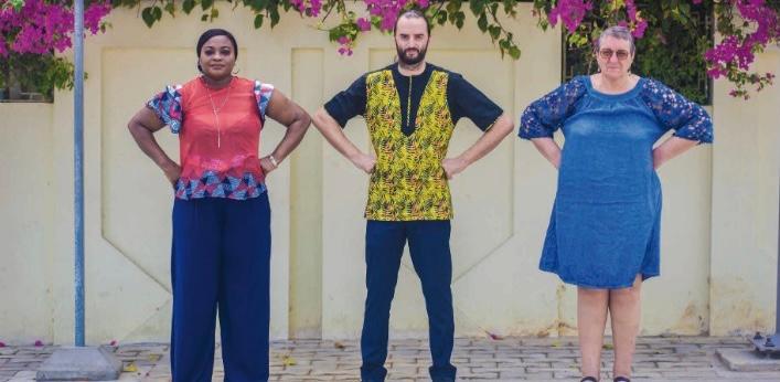 Josiane Adjovi candidate aux élections consulaires du Bénin accompagnée de ses colistiers