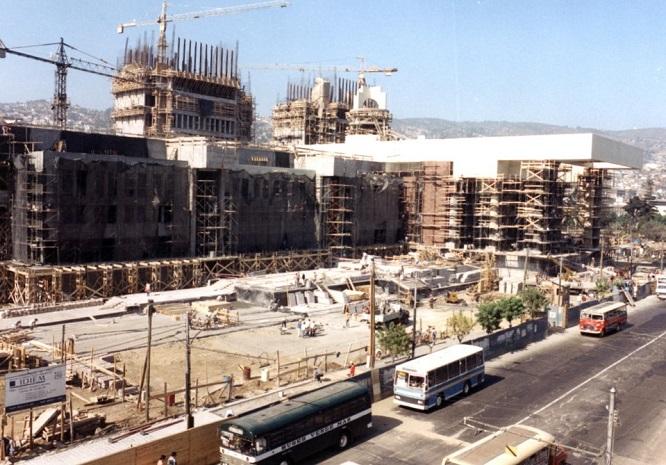 Construction du bâtiment du congrès national au chili a valparaiso