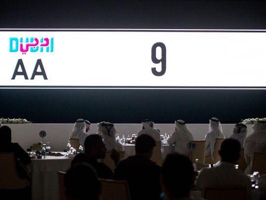 plaque d'immatriculation enchère Dubai