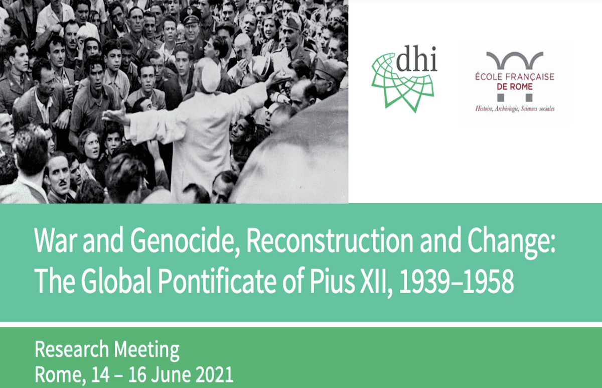 Affiche du colloque autour du pontificat global de Pie XII