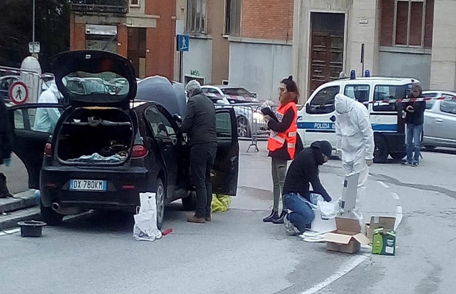 Photo prise après la fusillade à Ardea